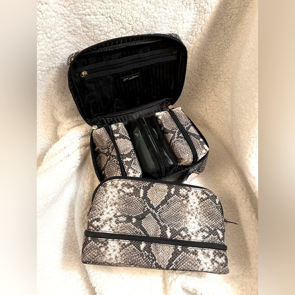 NWT-Rare Python Print Victoria’s Secret Cosmetic Organizers